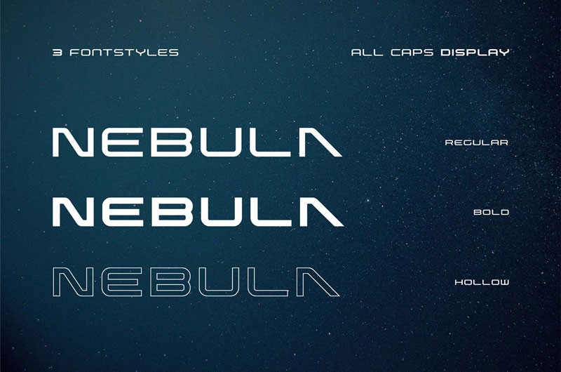 Nebula 极具科技感的英文字体