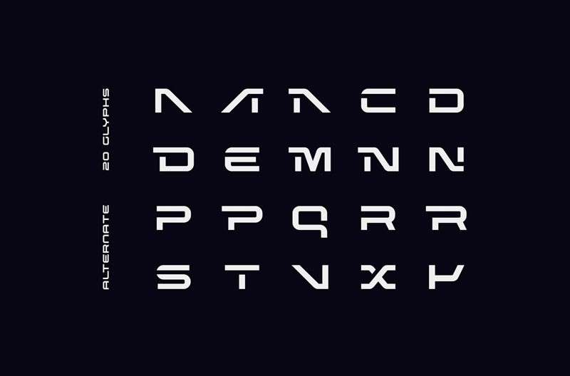 Nebula 极具科技感的英文字体