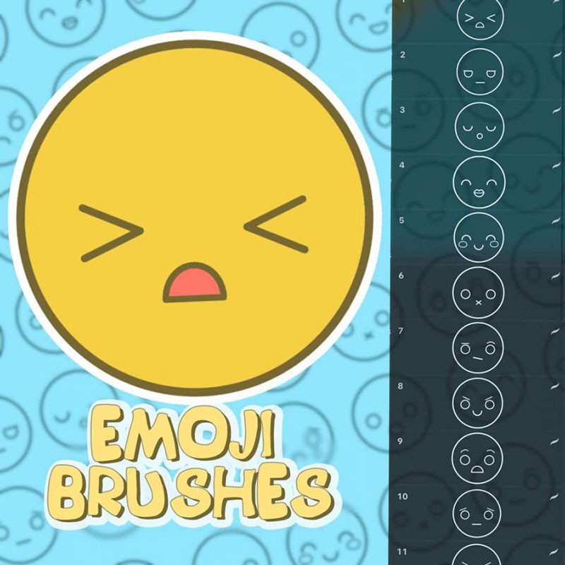 Emoji表情Procreate笔刷 笔刷下载 素材集市