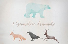 动物几何图形PS笔刷