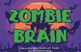 Zombie Brain万圣节英文字体