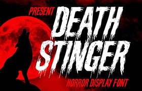 Death Stinger恐怖装饰英文字体