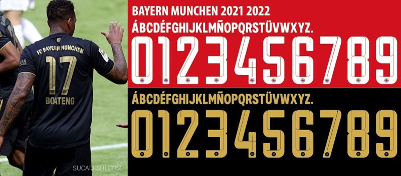 2021-2022赛季八大豪门球衣字体下载