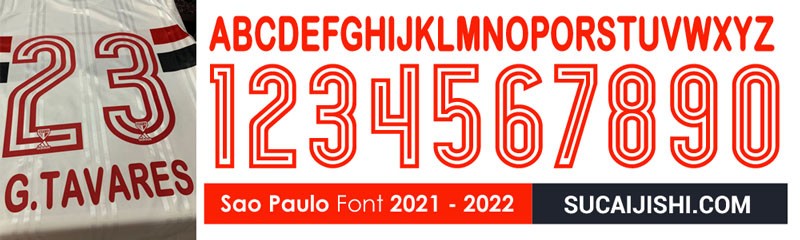 2021-2022赛季八大豪门球衣字体下载