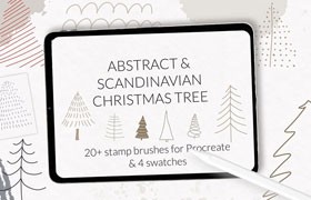 Procreate圣诞树笔刷套装
