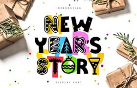 New Year’s Story 圣诞英文字体