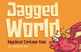 Jagged World 卡通英文字体