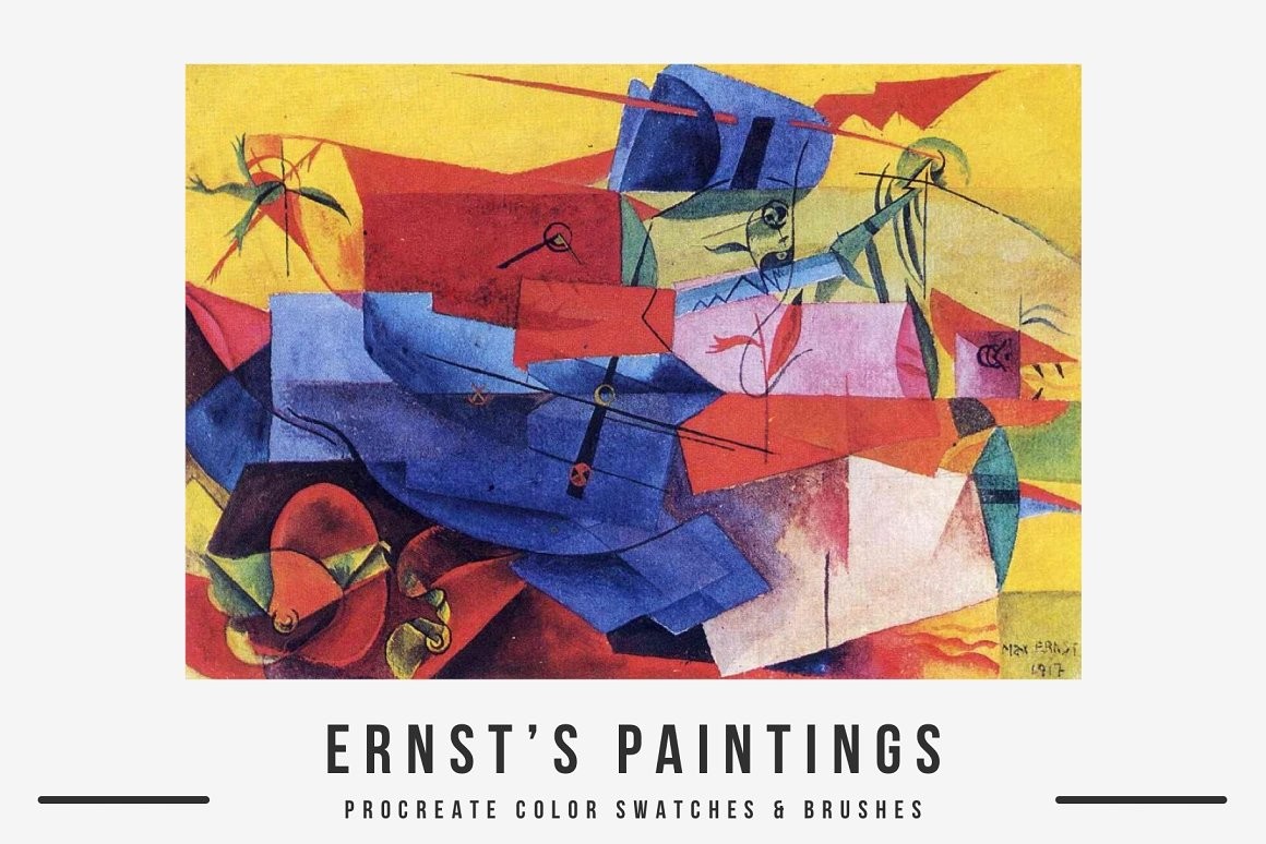 马克斯·恩斯特（Max Ernst）超现实主义油画Procreate笔刷