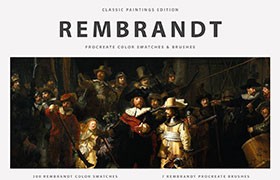 伦勃朗（Rembrandt）古典艺术油画Procreate笔刷