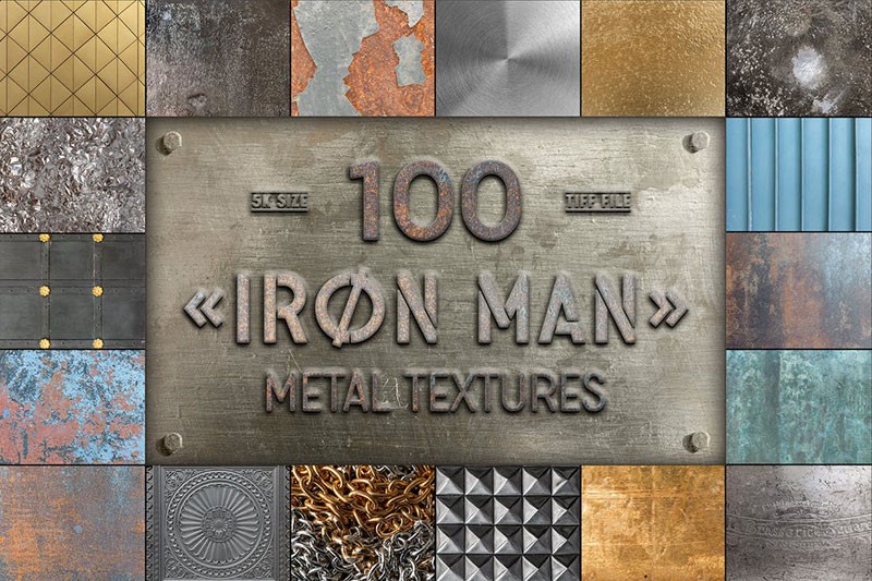 100种高清金属钢铁材质图片素材