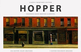 霍普（Edward Hopper）艺术油画Procreate笔刷