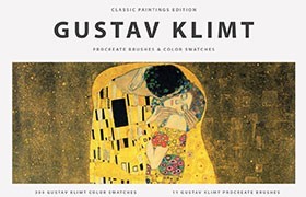 古斯塔夫·克里姆特（Gustav Klimt`s ）水彩油画Procreate笔刷