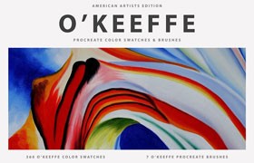 奥·吉弗（O’Keeffe）古典水彩画Procreate笔刷