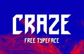 Craze几何英文字体，免费可商用