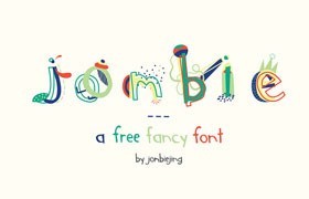 jombie 有趣的英文字体，免费可商用