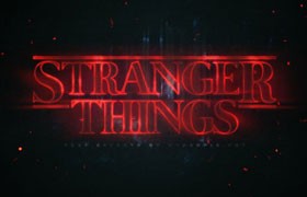怪奇物语 Stranger Things 海报文字特效PSD模板