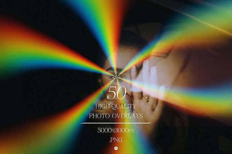 50张彩虹光影叠加图片素材PNG