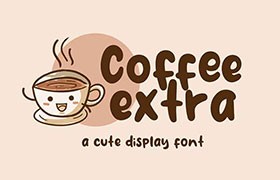 Coffee Extra可爱的英文卡通字体