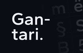 Gantari无衬线英文字体，免费可商用