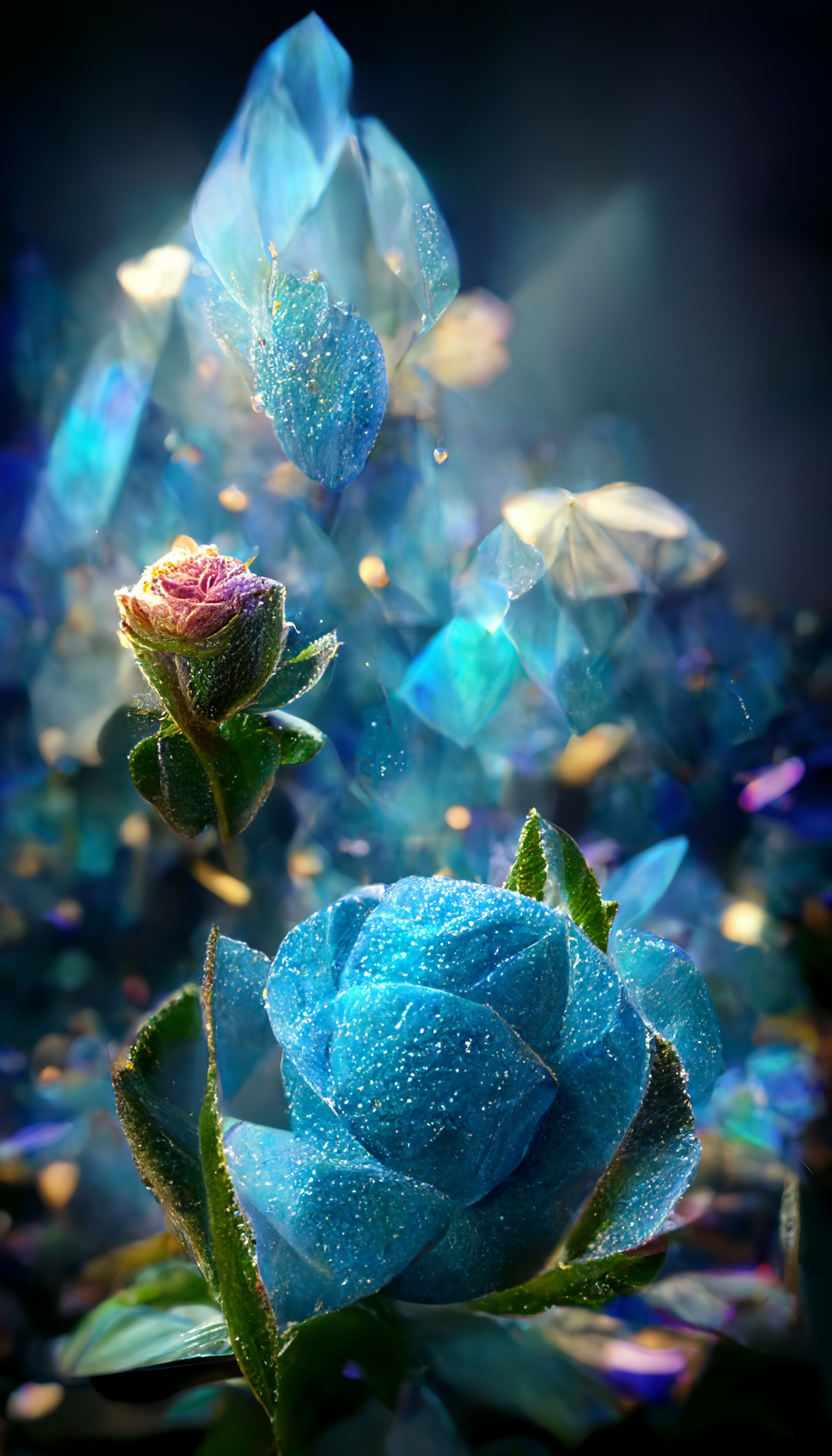 蓝玫瑰 鲜花摄影壁纸