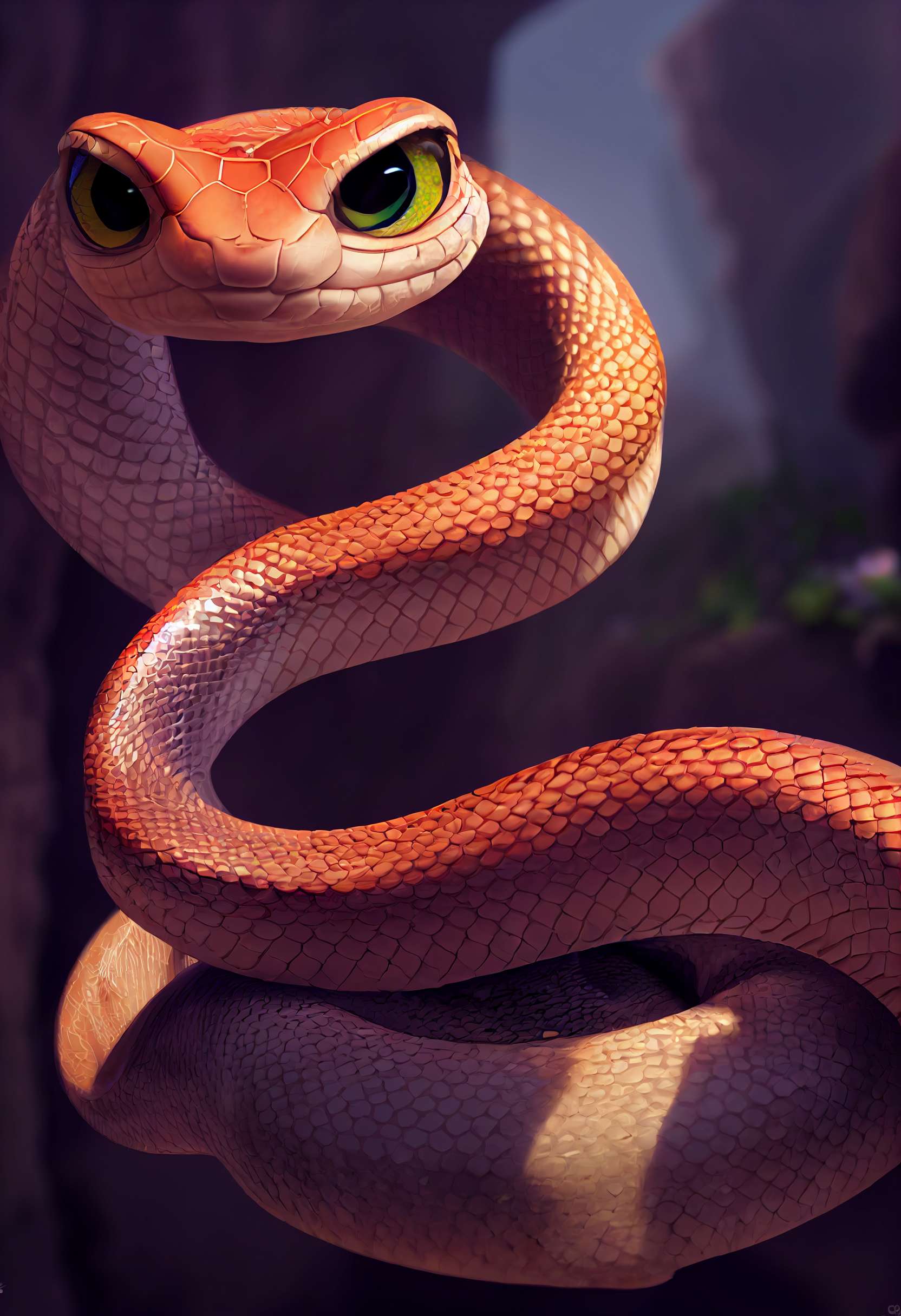 橙色的蛇