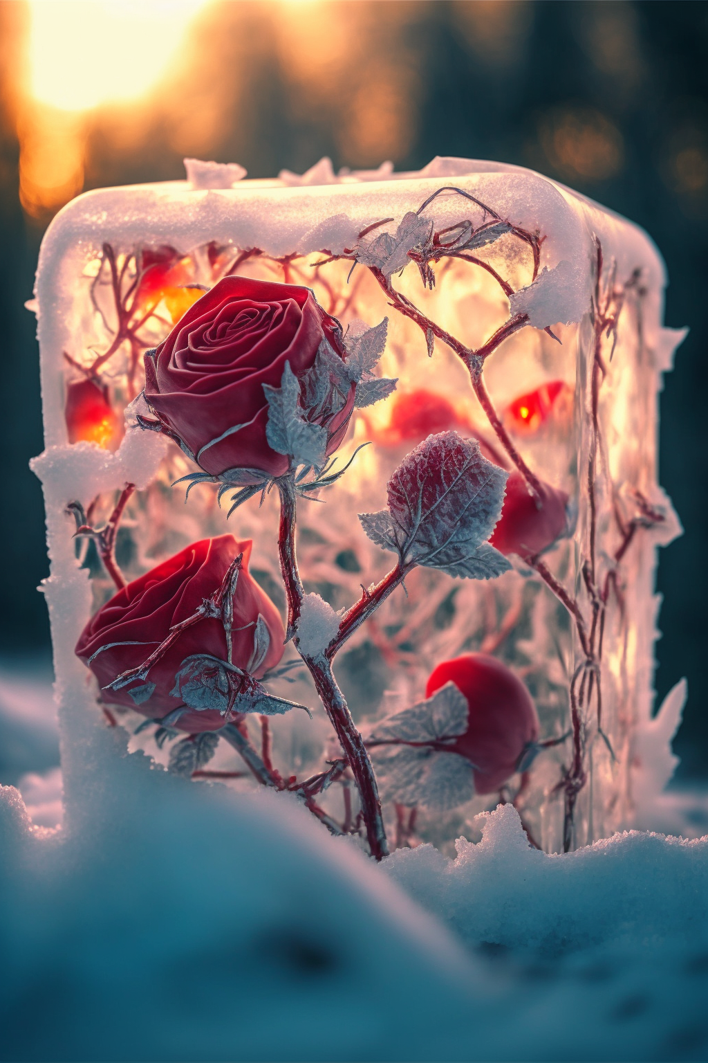 冰封红玫瑰 - 全部作品 - 素材集市