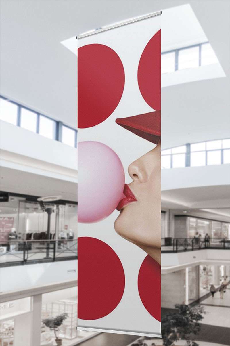 商场室内场景橱窗广告海报设计提案样机PSD