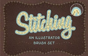 Illustrator缝纫线效果笔刷
