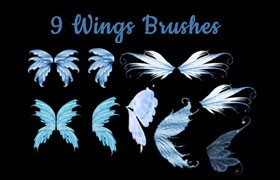 9种精灵翅膀Photoshop笔刷