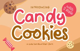 Candy Cookies 卡通手写英文字体