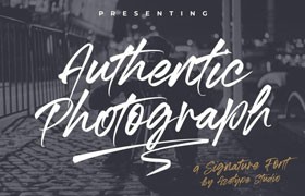 Authentic Photograph 签名英文字体
