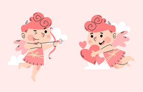  10 Cupid cartoon illustration images, AI source files