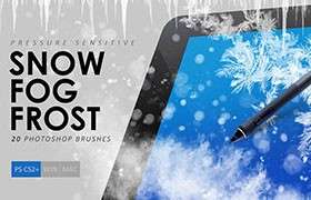 Photoshop雪景，大雾和霜冻天气特效笔刷