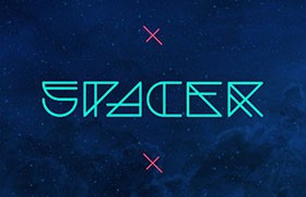 Spacer极简概念英文字体，免费可商用