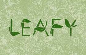 Leafy叶子图形英文字体