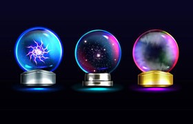 6个魔法水晶球，AI源文件
