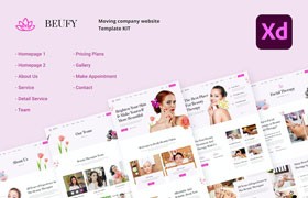 美妆化妆品网站UI模板，XD源文件