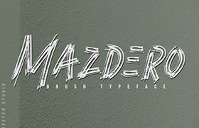 Mazdero现代笔刷英文字体