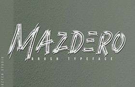 Mazdero现代笔刷英文字体
