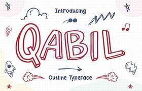 Qabil手绘卡通英文字体