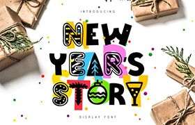 New Year’s Story 圣诞英文字体