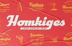 Homkiges标志设计英文字体