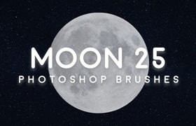 25个真实的月亮月相PS笔刷