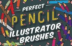 有趣的Illustrator铅笔头笔刷