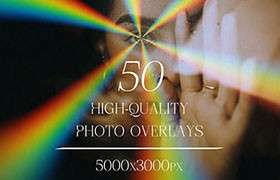 50张彩虹光影叠加图片素材PNG