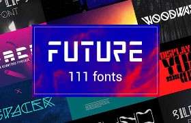 111款未来感科幻风英文字体合集，免费可商用