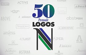 N字母Logo标志设计模板，AI源文件