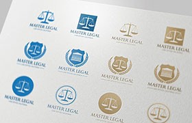 律师天平图形Logo标志模板，AI源文件