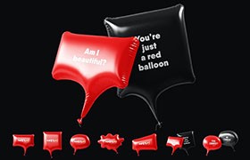 气泡气球设计展示样机PSD模板