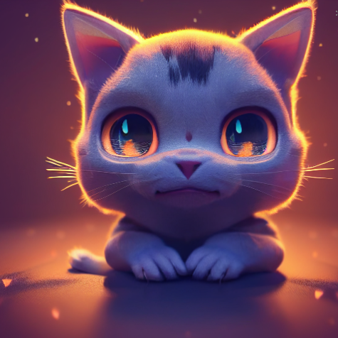 被柔和的光照着的可爱小猫（头像）
